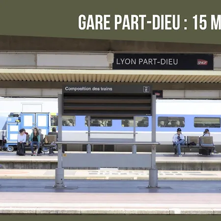 Apartament Studio Cosy De Mel - Jardin, Metro, Netflix, Bureau Villeurbanne
